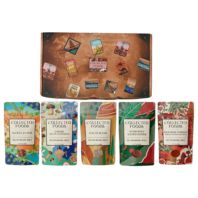 Collected Foods Vegan Seasoning and Spice Set - Plant-Based Seasonings and Spices made by NYC Chefs to Enhance your favorite plant based meals - Gourmet Spice Set