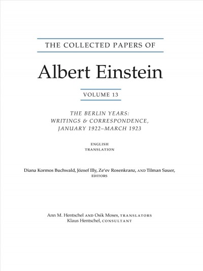 Collected Papers of Albert Einstein: The Collected Papers of Albert Einstein, Volume 13 (Paperback) - image 1 of 1