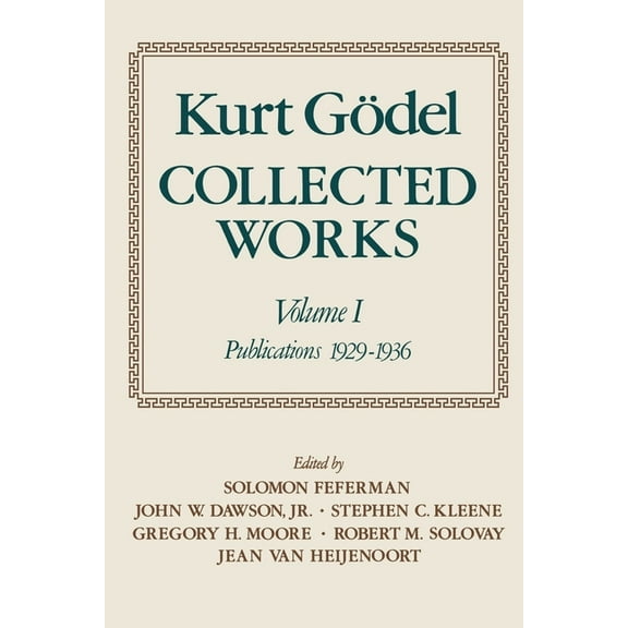 Collected Works (Oxford) Collected Works: Volume I: Publications 1929-1936, Book 01, (Paperback)