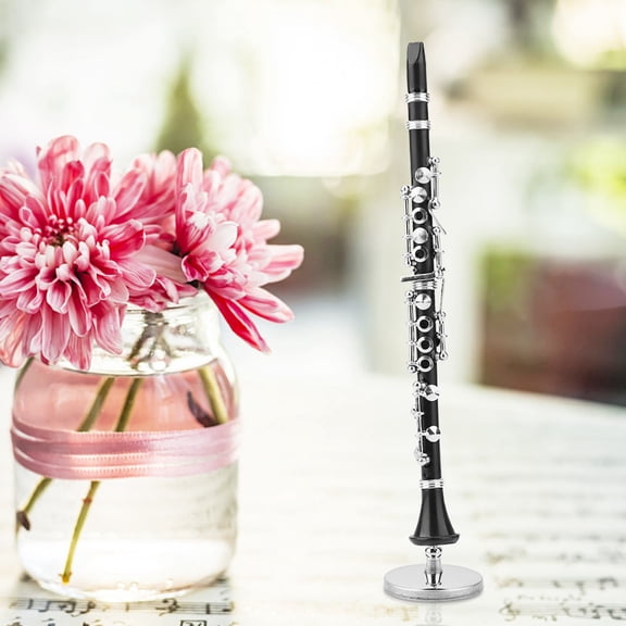 Collectible 16cm Clarinet Model, Music Decoration Gift Model Display Kit Metal for Desk Lovers
