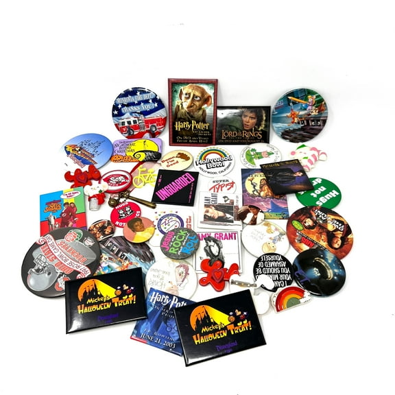 Collectible 41 Mix Button Pin Lot