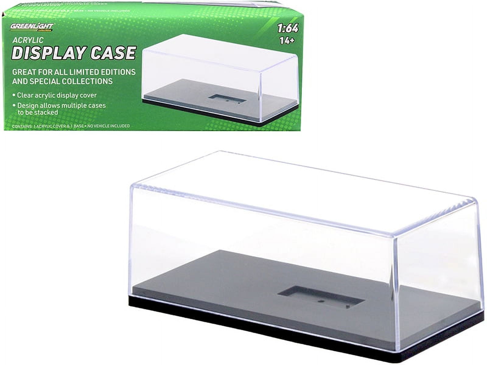 Clear Acrylic Display Case with Black Base for 1/24 Scale Models