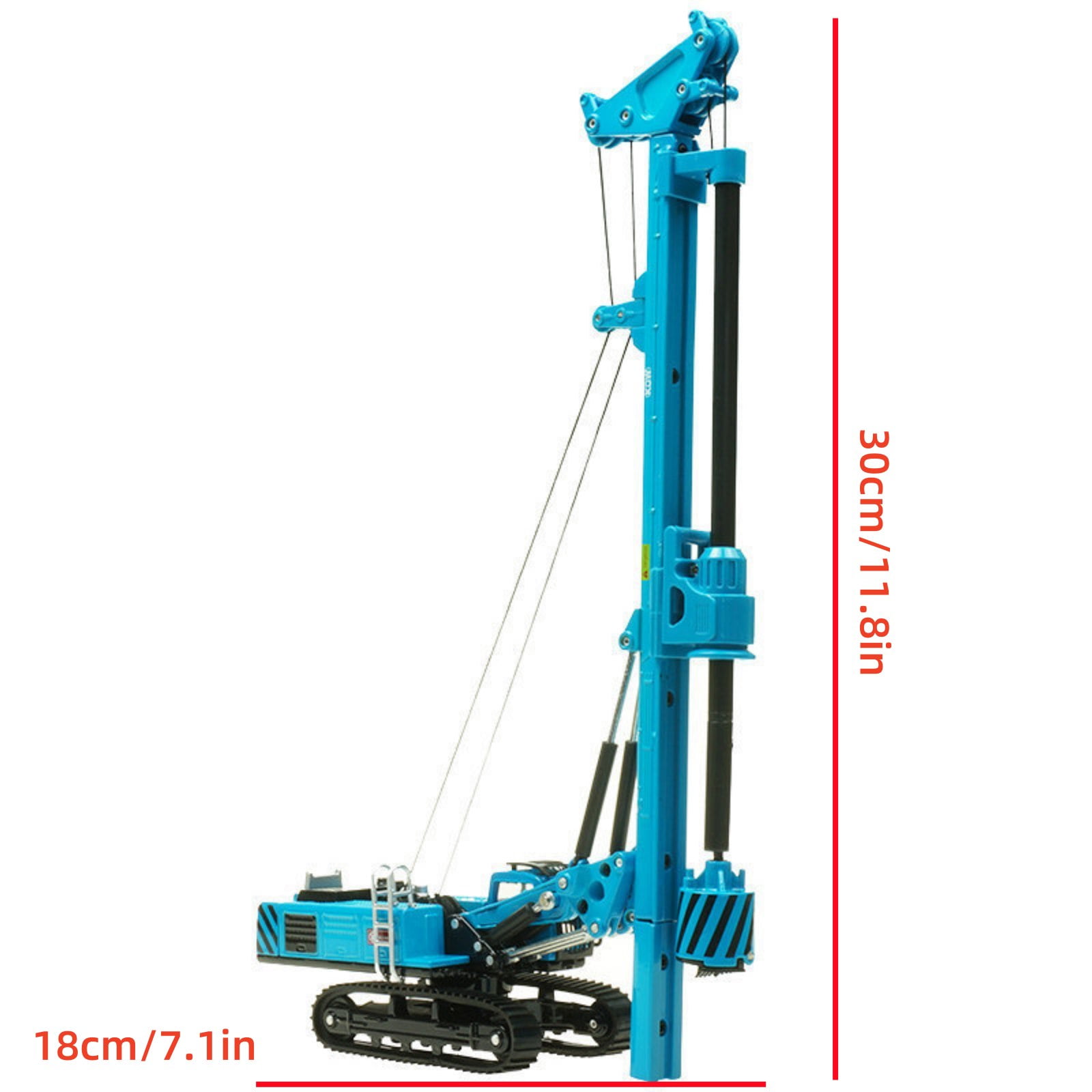 Collectible Alloy Rotary Drilling Rig Crawler Excavator Model 1:64 for ...