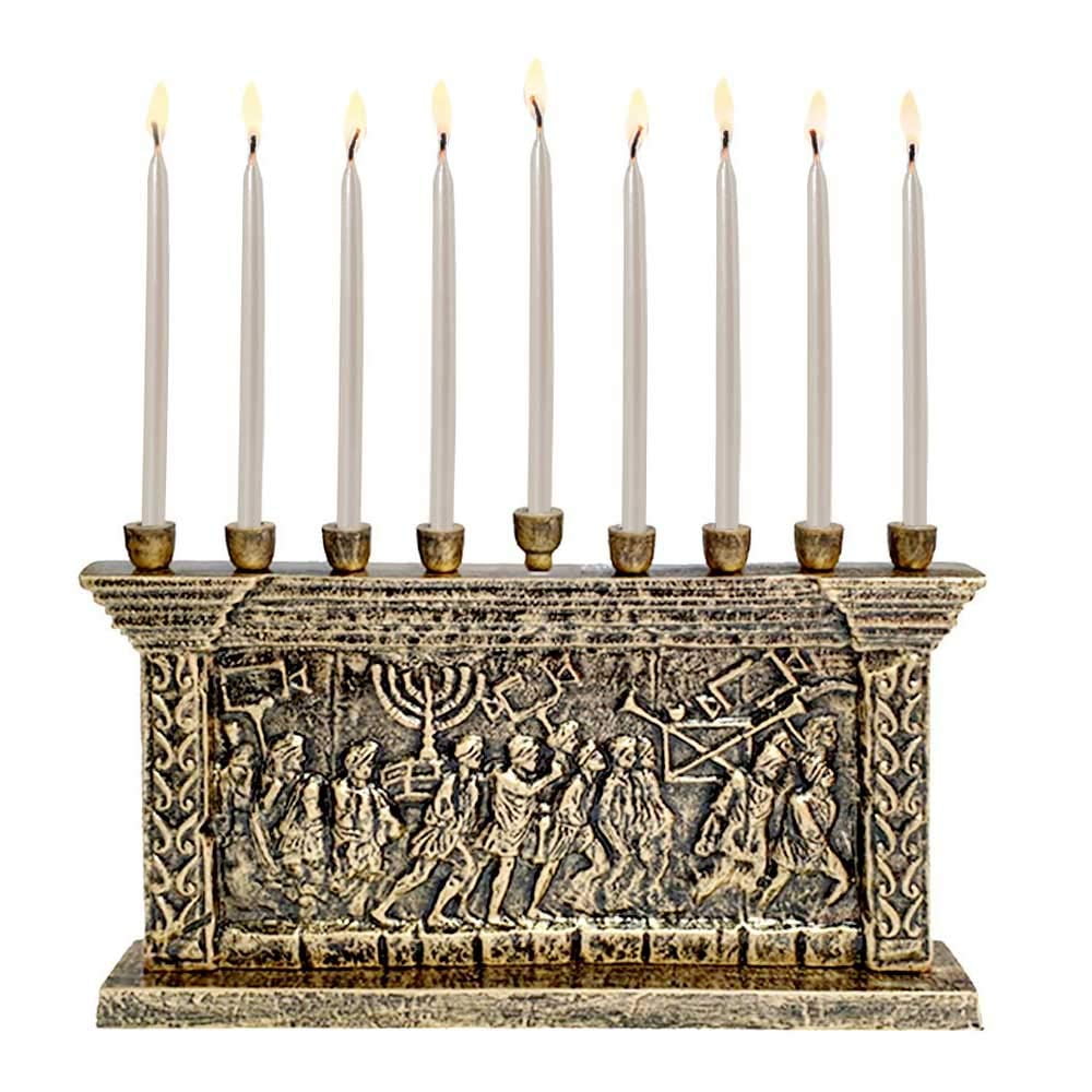 Collectible Arch of Hanukkah Menorah 9 Cup Candle Menora for Chanukah