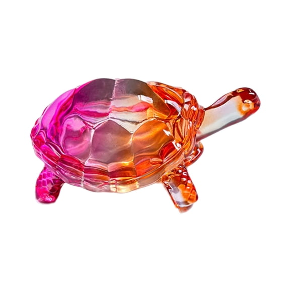 Collectible Art Glass Handmade Glass Turtles Figurines Tabletop Ornament for Home Decorations Gift