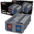 thumbnail image 1 of Collectible Card Storage Box – 2-Pack, Gray, Holds Up to 1600 Cards, Dustproof and Stackable Plastic Organizer, 1 of 7