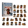 thumbnail image 1 of Collectible Dachshund In The Winter Christmas Advent Calendar, 24 Surprise Acrylic Pendant Ornaments, Home Xmas Countdown Decoration Gift, 1 of 7