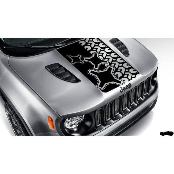 Collectible Decals BU Brake Lite Design Logo Tire Tread Blackout Hood Vinyl Decal