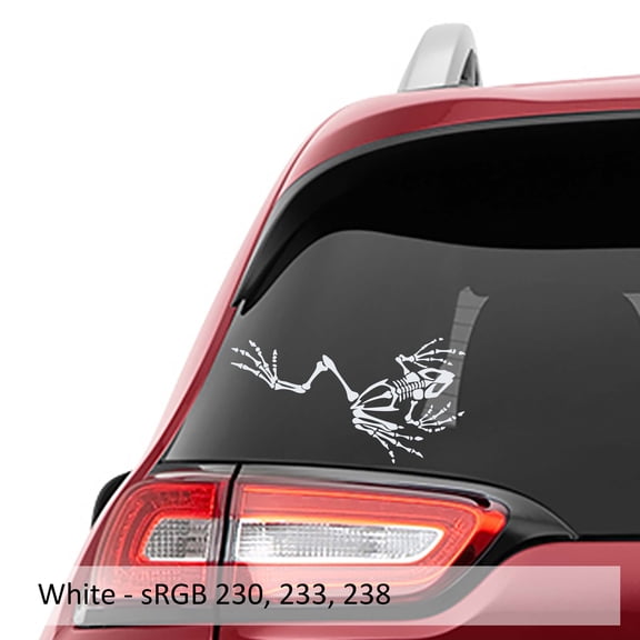 Collectible Decals Bone Frog Skeleton Vinyl Decal