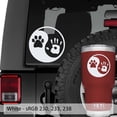 thumbnail image 1 of Collectible Decals Human Hand Dog Paw Yin Yang Chinese Symbol Vinyl Decal, 1 of 1