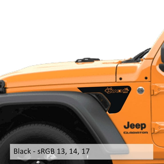 Collectible Decals JL/JT Fender Vent Nacho Chip Edition Decal v2 Vinyl Decal (Pair)