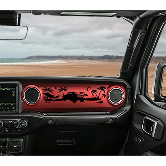 Collectible Decals JT Gladiator Dashboard Beach Scene Vinyl Decal
