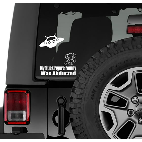 Collectible Decals My Stick Figure Family Was Abducted By Aliens Vinyl Decal