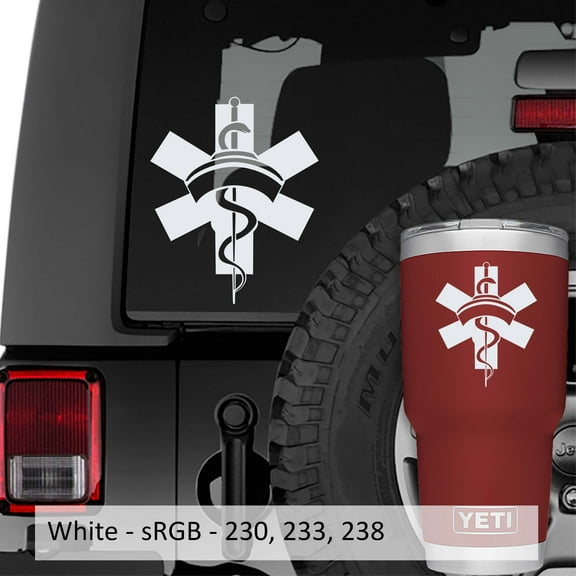 Collectible Decals Nurse Caduceus Medical Symbol Vinyl Decal