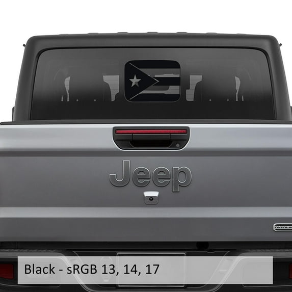 Collectible Decals Puerto Rico Flag Rear Sliding Window Vinyl Decal