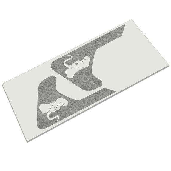 Collectible Decals Sting-Gray Manta Ray 2pc Fender Vent Decals for 18+ Wrangler JL JLU Gladiator JT