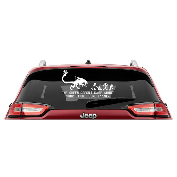 Collectible Decals The Alien Queen Doesn't Care About Your Stick Figure Family Vinyl Decal