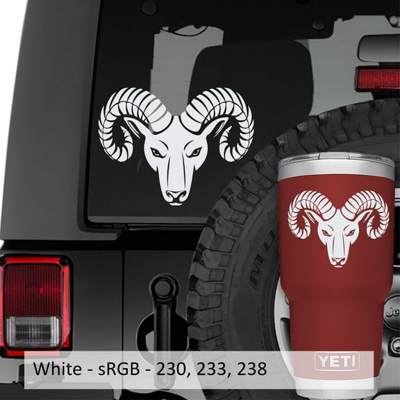 Collectible Decals Zodiac Aries The Ram Head Vinyl Decal