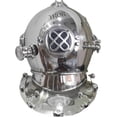 thumbnail image 1 of Collectible Design Scuba Divers Helmet Silver Finish Us Navy Helmet, 1 of 2