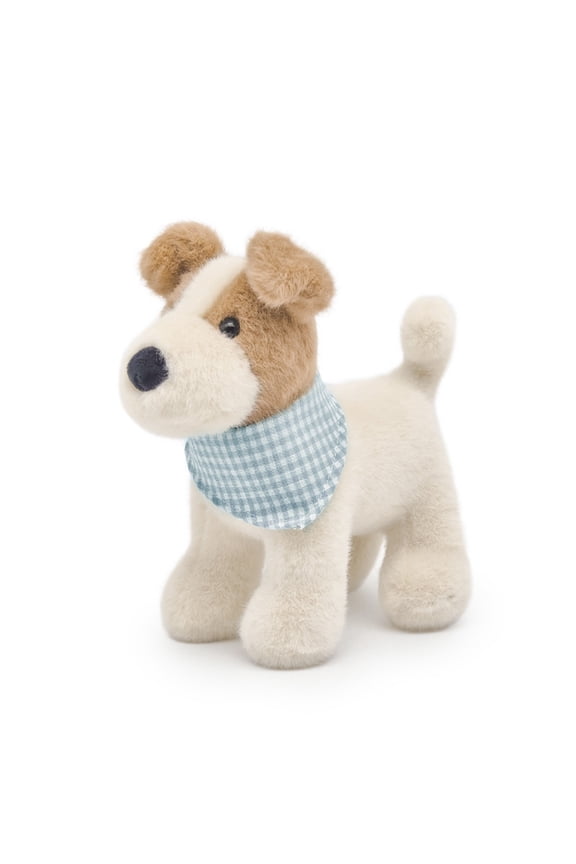 Collectible Terrier Plush Figure - Handcrafted Polyester Stuffed Animal with Exquisite Detail, Limited Edition Dog Doll for Display and Enthusiasts