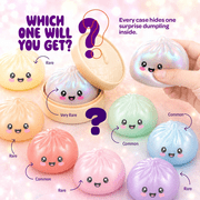 Collectible Glitter Dumpling Squishy Mystery Blind Box, Soft Squeeze Stress Relief Fidget Sensory Toy, Surprise Gift For Kids Teens Girls Boys