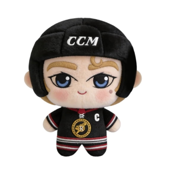 Collectible Hockey Player Plush Toy, 3.94 Inch Premium Stuffed Sports Fan Merch with Helmet & Jersey, Vibrant Game Day Plushie for Adults & Collectors(#A1)