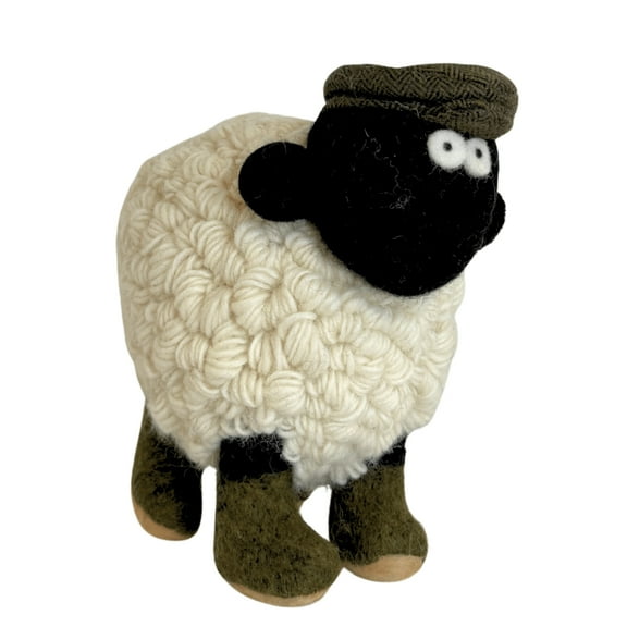 Collectible Knitted Sheep-Boots  Green Flat Cap (Extra Large)