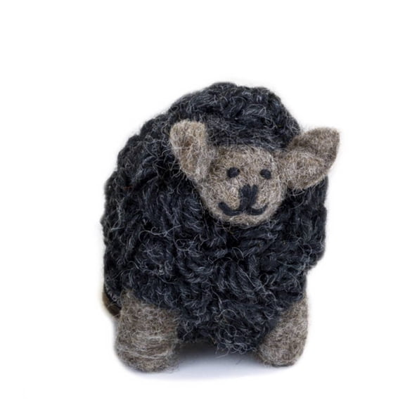 Collectible Knitted Sheep- Charcoal (Small)