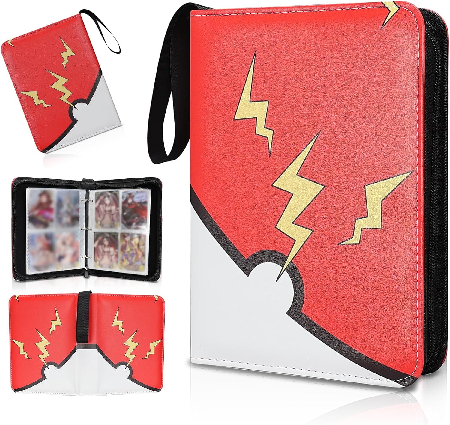 Collectible Trading Card Albums,4 PocketCard Binder-400 Double Sided ...