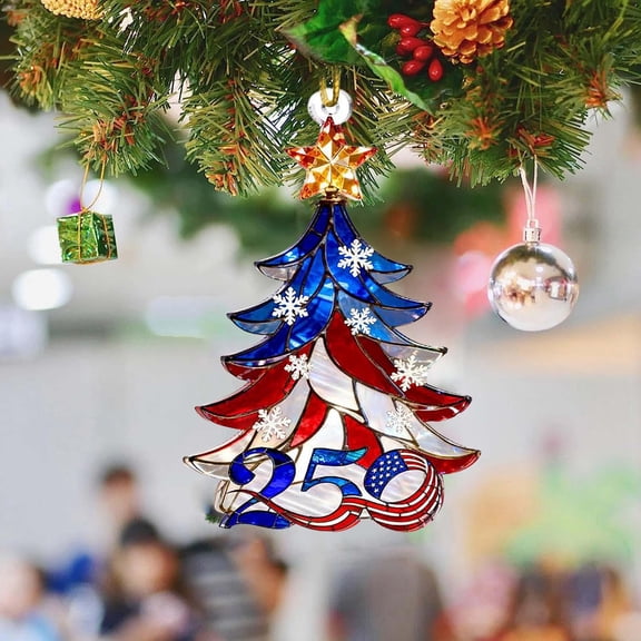 Collectible US 250th Anniversary Patriotic Bell Decor for Christmas Tree, Year-Round Display & Patriotic Home Decor, Commemorative 250 Year American Keepsake for Holiday & Everyday Celebration