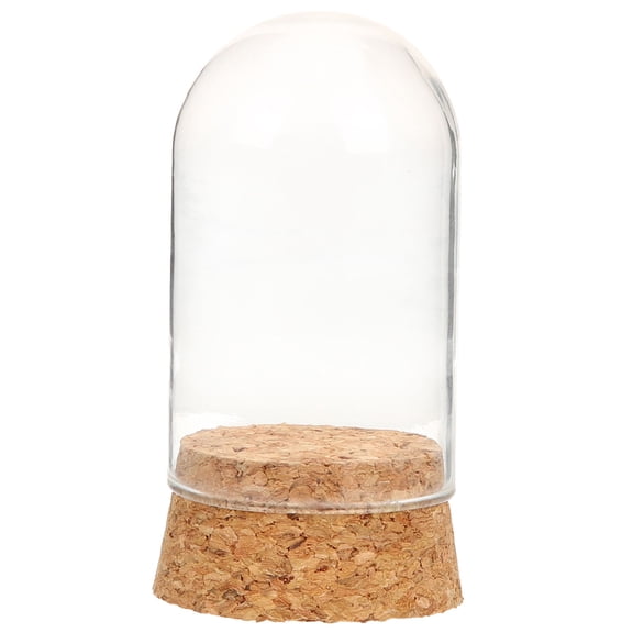 Glass Display Dome Case for Collectibles and Model Figurines, Countertop Showcase Box for Figurine and Presentation