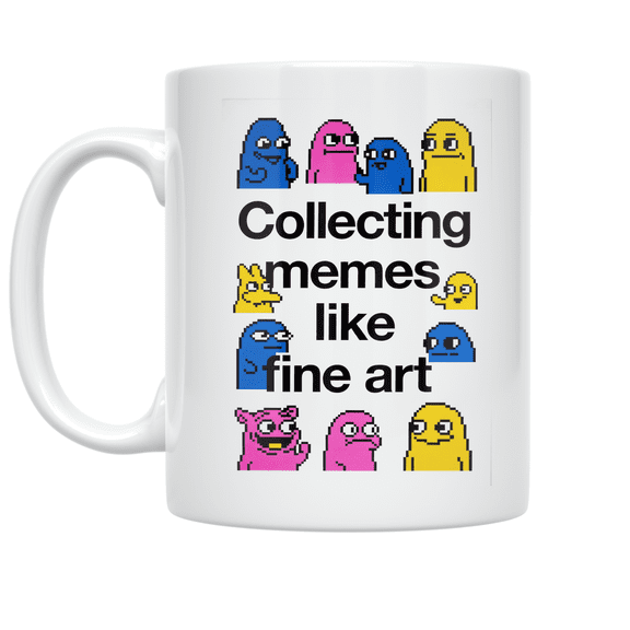 Collecting Memes Like Fine Art - Meme Collector - 11 oz Ceramic Coffee Mug