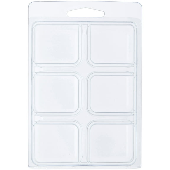 Collecting Warehouse Clear Plastic Clamshell Package / Storage Container with 6 Compartments, 0.875" H x 1.125" W x 1" D, Pack of 25