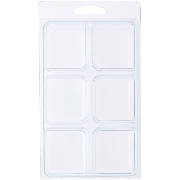 Collecting Warehouse Clear Plastic Clamshell Package / Storage Container with 6 Compartments, 1.125" H x 1.125" H x 1" D, Pack of 25