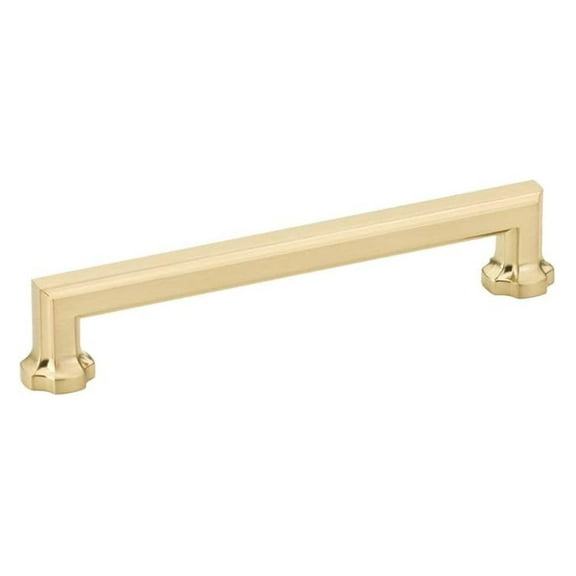 Collection 6 in. (152mm) Pull, Signature Brass - 885-SSB Cabinet Hardware; Solid Brass Drawer Pulls; Kitchen & Bathroom Cabinet Hardware; 6 Inch Handle