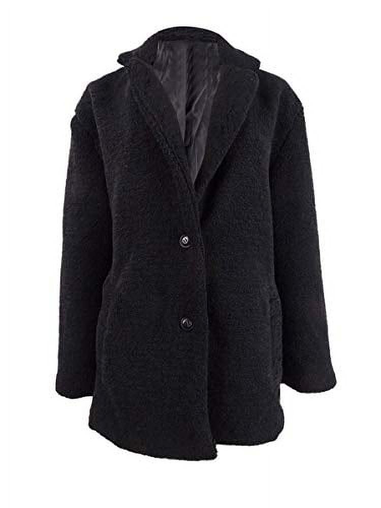 Collection B Juniors' Faux-Fur Coat (Black, S) - image 1 of 2