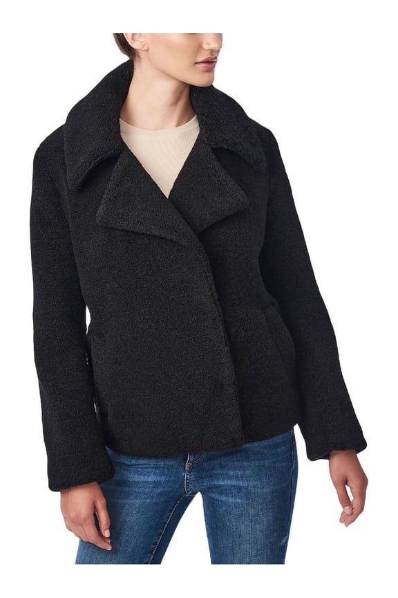 Women's Black Faux Fur Teddy Coat Jacket