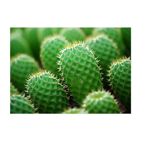 A Collection of Cacti Photorealistic Digital Artwork - Digital Art Cactus Desert Nature Botanical Garden Tropical Unframed Wall Art Print 4 x 6 inches
