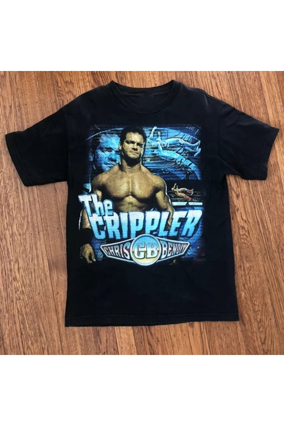 Collection Chris Benoit Cotton Short Sleeve Black Unisex T-shirt