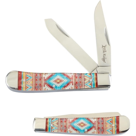 Collection Every Day Carry 3 Blade Smooth Non-Slippery Handle Trapper Folding Pocket Knife (Orange)