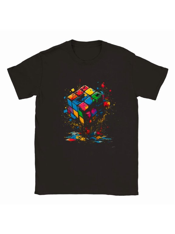 Collection Geek Design tee shirt Rubik's Cube Puzzle Logic Colors t shirt nerd