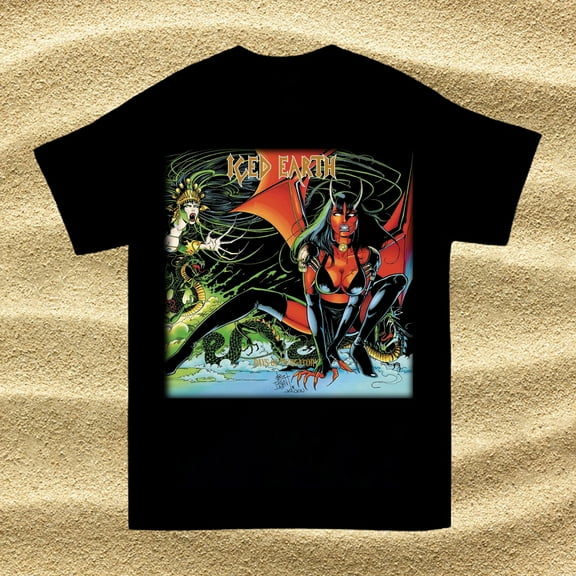 Collection Iced Earth Band Short Sleeve Black S-2345XL Unisex T-shirt