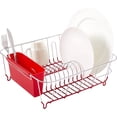 Collection Metal 2 Piece Dish Drying Rack Set Drainer with Utensil ...