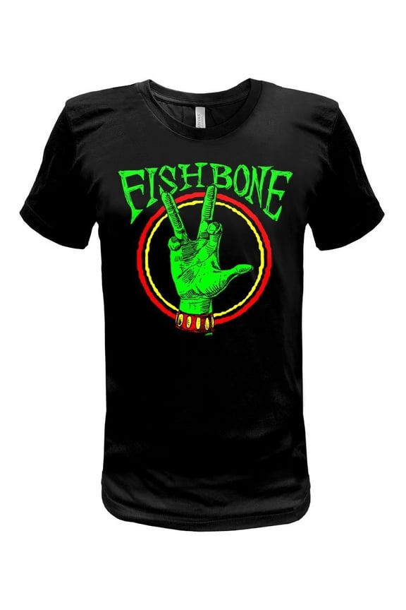 Collection New Fishbone Band Short Sleeve Black S to 5XL Shirt CK347