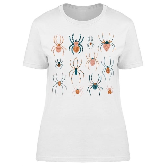 Collection Of Colorful Spiders T-Shirt Women -Image by Shutterstock, Female Large