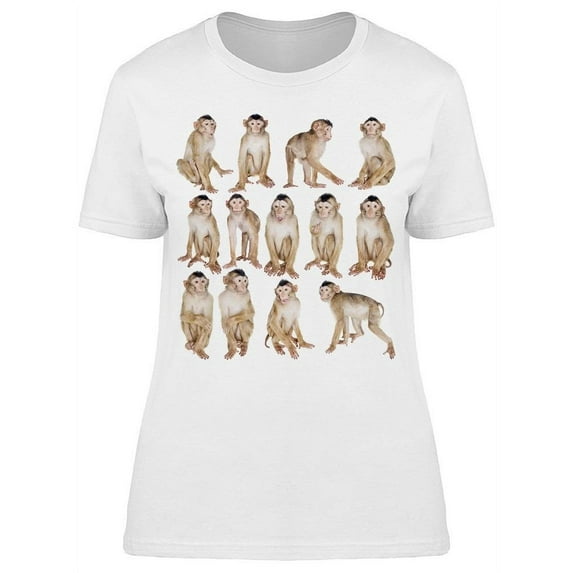 Collection Of Macaques T-Shirt Women -Image by Shutterstock, Female XX-Large