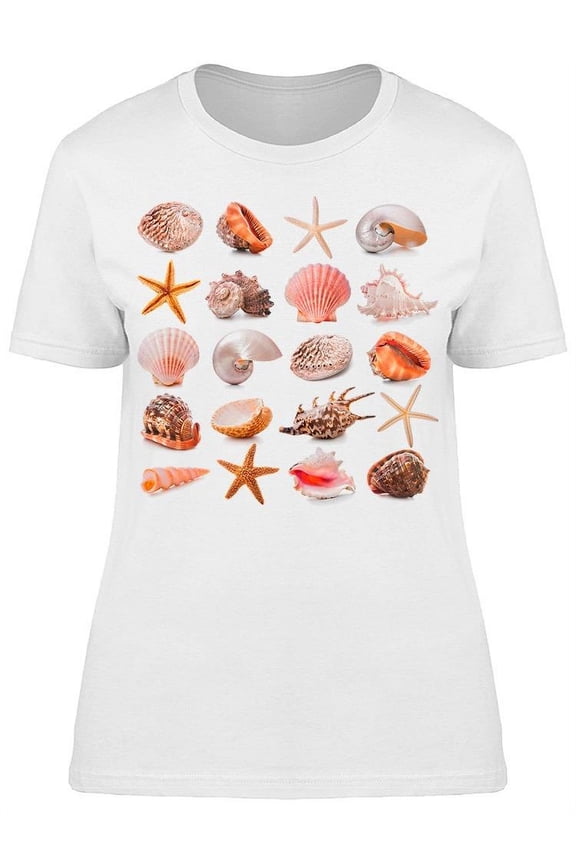 Collection Of Sea Shells T-Shirt Women -Image by Shutterstock, Female x-Large