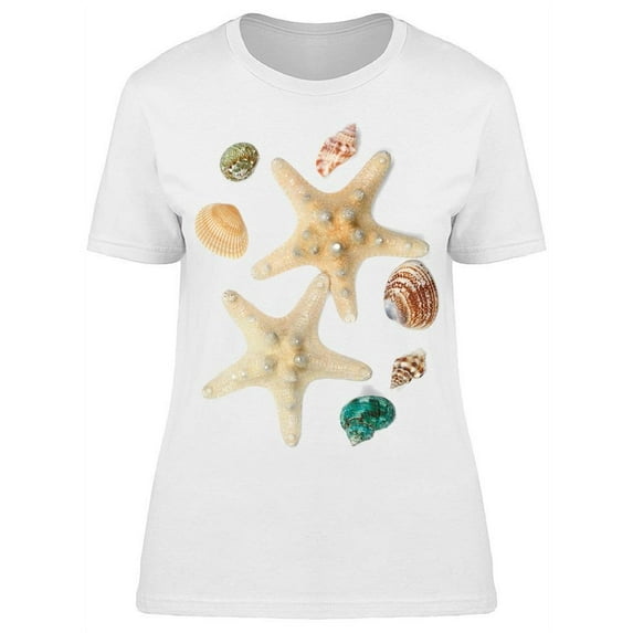 Collection Of Seashells T-Shirt Women -Image by Shutterstock, Female XX-Large