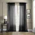 thumbnail image 1 of Collection Sheer Voile Solid Window Curtain Panel  - Set of 2 - ALL COLORS, 1 of 2