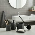 thumbnail image 1 of Collection Stone Effect Black Bath Accessory Set-4 pieces, 1 of 6
